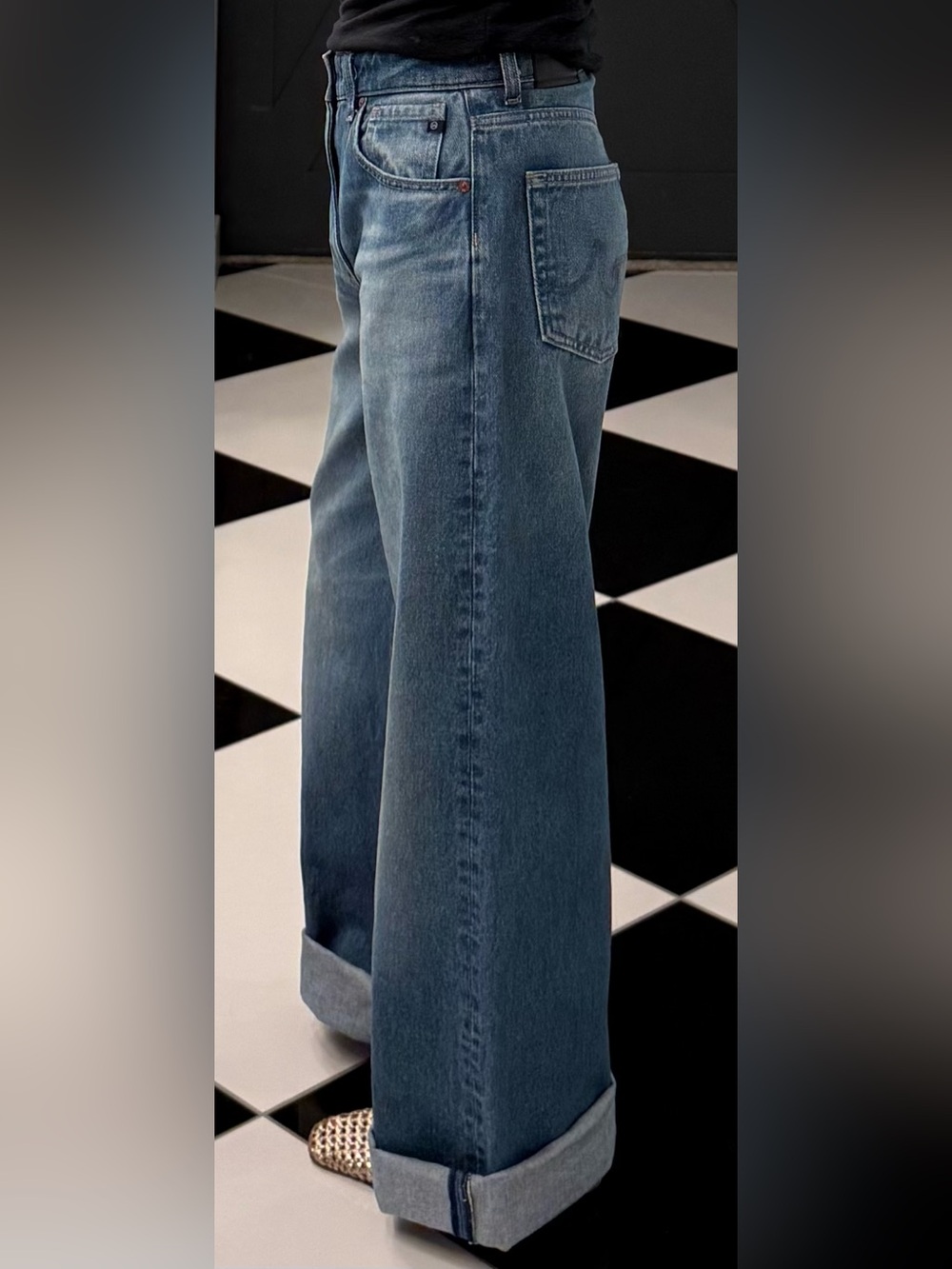 Ag Adriano Goldschmied Deven High Waist Ultra Wide-Leg Denim sz 26 - Picture 10 of 10